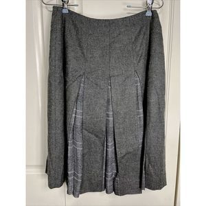 Carlisle Grey Pleated Plaid Skirt Wool Blend Sz 4